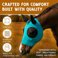 Stretchable UV-Blocking Equine Fly Mask with Moldable Ear Covers, Adjustable Comfort Mesh Straps, Leopard-Pattern Pastur