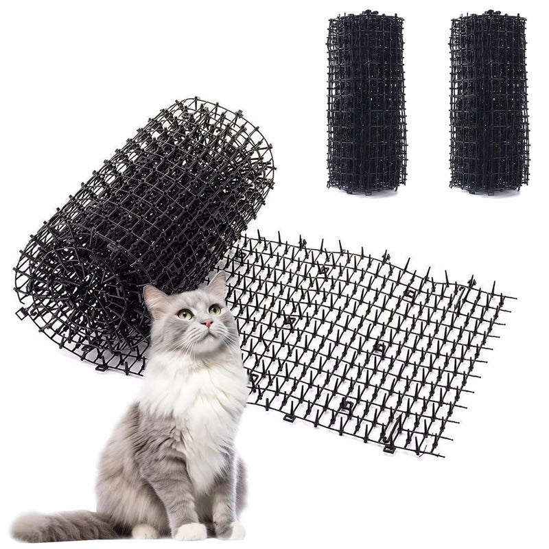 Toopify 13ft Scat Mat for Cats, Cat Scat Mat with Spikes Outdoor, Cat Spikes for Outside, Cat Deterrent Spikes (2 Pack 6.5ft)
