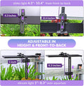 hygger LED Aquarium Light Riser, Aluminium Adjustable Fish Tank Light Holder Mounting Bracket Fits 957 978 999 918 075 0
