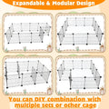 FHTONGE Large Guinea Pig Cage Habitat with 2 Waterproof Mats, 12xC&C Panels