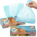BOS Amazing Odor Sealing Cat Waste Disposal Bags - Durable and Unscented [Size: M, Color: Light blue]