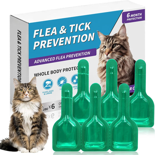 Topical Flea and Tick for Cats: Over 1.5 lbs and 8 Weeks or Older 6 Doses