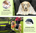 AMLMPET Dog Wagons for Large Senior Dogs, Foldable Elderly Dog Stroller with Thick Mat & Lift Harness, Heavy Duty Dog Cart Upto 140lbs