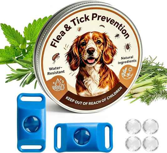 Natural Flea and Tick Prevention Pendant for Dogs Flea and Tick Collar, Waterproof Flea and Tick Repellent Dog Tag Safe 