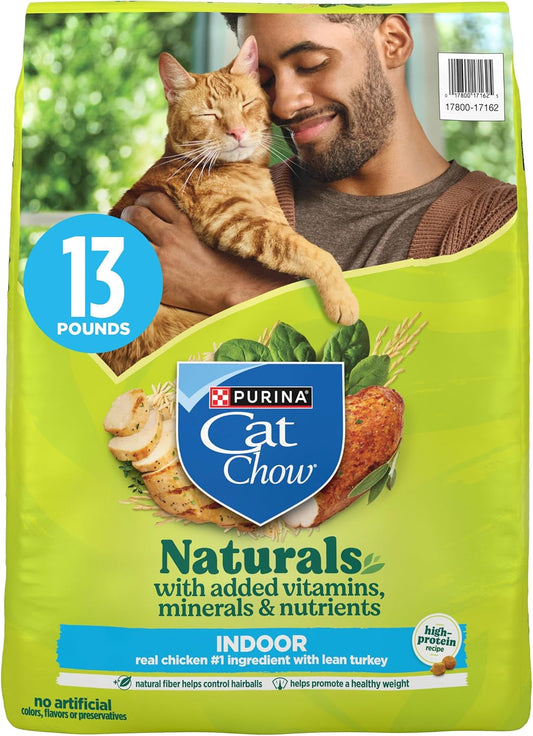 Purina Cat Chow Hairball, Healthy Weight, Indoor, Natural Dry Cat Food, Naturals Indoor - 13 lb. Bag