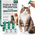Cat Flea Drop, Topical Flea Drops for Cats, Monthly Spot-On Care, 6 Pack