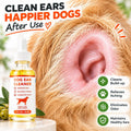 Upgraded Dog Ear Cleaner, Gentle Ear Solution for Dogs with Dropper, Removes Ear Wax, Dirt & Odor, Helps Relieve Itchy E