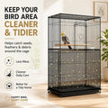 Large Bird Cage Seed Catcher Net Adjustable Stretchy Bird Cage Cover