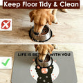 Dog Feeding Mat, Dog Food Mat & Water Bowl Mat, Absorbent Pet Food Dispenser Mat Non-Slip Rubber Backing Quick Dry Pet F