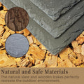 Bearded Dragon Basking Platform,Natural Slate Reptile Basking Rock,L