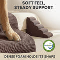 Miorun Dog Stairs for High Beds, 24.5" Foam Pet Ramp Step for Small Dogs