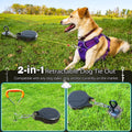 30ft Retractable Dog Leash, 2-in-1 Retractable Dog Lead for Zipline, Aerial Run Cable Trolley Or Stake Anchor, No Tangle