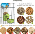 Automatic Pet Food Water Dispenser, Auto Gravity Pet Feeder Water Bottle Set for Cage, Feeding Station for Puppy Kitten 