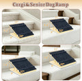 Dog Ramps for Stairs, 4 Pack Solid Wood Dog Ramp, 4 Adjustable Heights