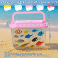 Leinuosen 12 Pcs Small Fish Tank Bulk Plastic Reptile Terrariums Carrier