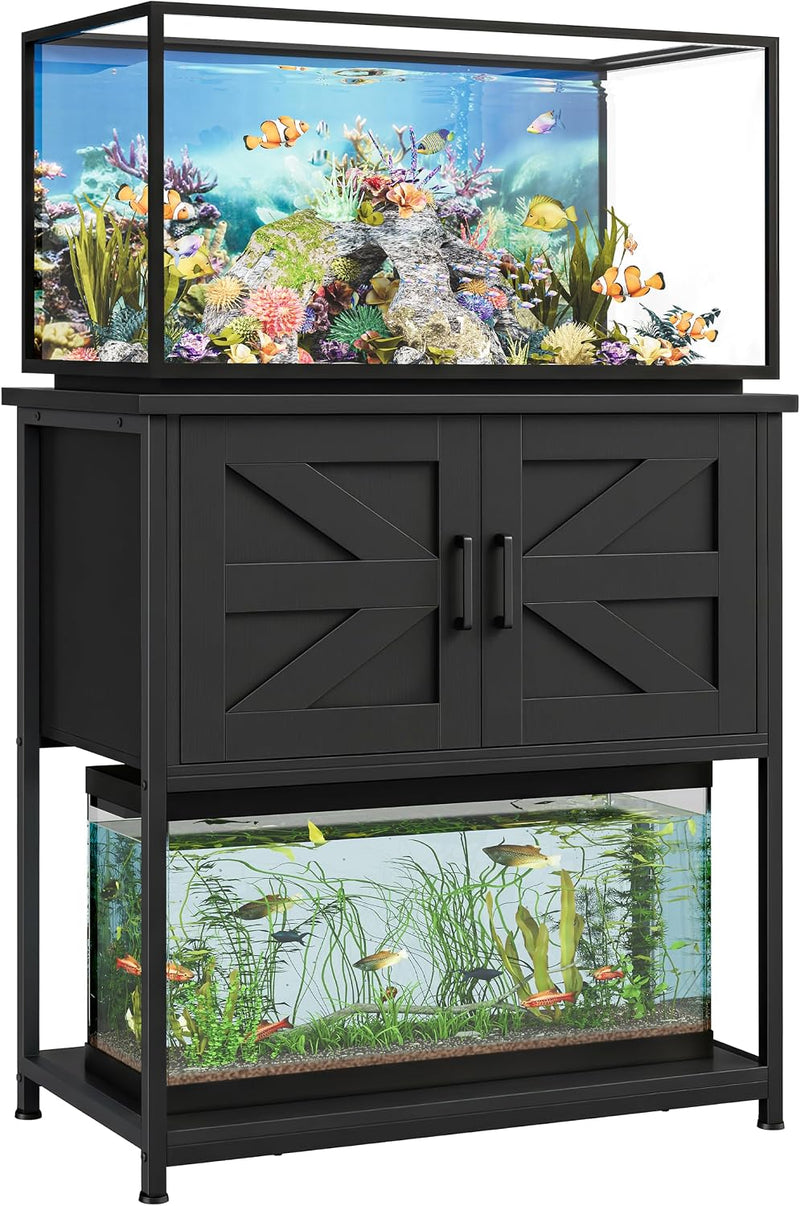 20/29/30 Gallon Fish Tank Stand with Cabinet 800LBS Capacity