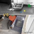 Gesomepurrz Extra Large Cat Litter Box Enclosure, Open Top High Sided Splash Guard, Water Resistance Shield for Cat Litter Boxes