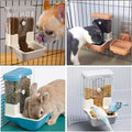 Hanging Automatic Food Dispenser, 27oz Large Capacity Hanging Pet Cage Feeder for Rabbit Bird Chinchilla Hedgehog Guinea