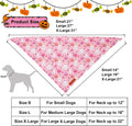 ADOGGYGO Pink Halloween Dog Bandanas Girl, Ghost Pumpkin Dog Scarf