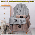 Dogvingpk Medium Dog Towel 2 Pack, Super Absorbent Soft Quick Drying Microfiber Pet Bath Towels for Medium & Small Dogs (M-36" * 28", Grey and Brown)
