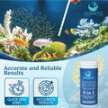 9-in-1 Aquarium Water Test Kit - 100 Freshwater & Saltwater Test Strips | Fish Tank Kit for pH, Nitrate, Nitrite, Hardne