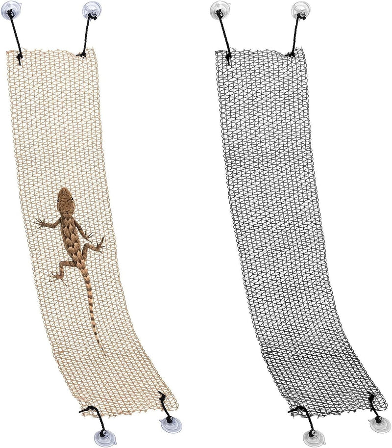 COMSUN 2 Pack Bearded Dragon Hammock, Collapsible Reptile Hammock Lounger