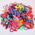 XIMA Dog Hair Accessories Set, 100 Pieces Colorful Rabbit Ear Hair Ties with Elastic Bands, Pet Grooming Bows for Dogs