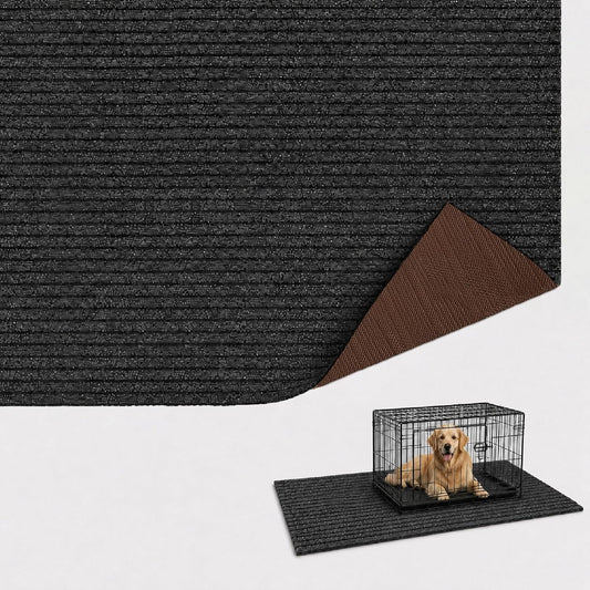 60 * 46in Mat for Under Dog Crate, Reusable Non-Slip Floor Protective Pet Mat, Extra Large Absorbs Urine Washable Dog Cr