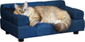 Paws & Purrs Puffer Pet Sofa Bed, Dog or Cat Couch with Tufted Cushion and Armrest, Stylish Indoor Pet Furniture