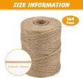 Natural Sisal Rope for Cat Scratcher, 1/4 Inch x 164 Feet Cat Rope, Heavy Duty Sisal Twine for Cats Scratching Post Replacement, and Crafts Gardening Home Decorating