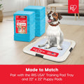 IRIS USA Secure Pee Pad Holder for Regular Sized Dogs, Fits 22"x22" Pad, Gray