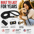 JIM HODGES DOG TRAINING Gummy K9 Dog Leash, Biothane, Dog Training Leash, Made in The USA, 6 Feet, Various Sizes & Colors (5/8, Black)