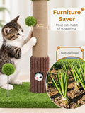 Woochpet Funny Cat Scratching Posts Sturdy Scratcher Posts 33'' Green