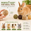 Skylety 15 Pcs Bunny Chew Balls Grass Toys for Rabbit Guinea Pig Hamster