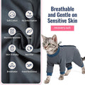 QBLEEV Cat Recovery Suit After Surgery, Anti Licking Surgical Cat Onesie
