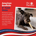 Pet Factory American Beefhide 5in Twist Sticks Dog Dental Chews - Natural Rawhide Dental Chews for Small to Medium Dogs, Promotes Oral Health - Natural, 5 Inches (1 lb Pack)