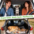 Metal Dog Barrier for Cars, SUVs, Trucks, Adjustable Universal Pet Gate Vehicle Divider for Back Front Seat, Heavy Duty 