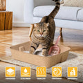 KAKKUE 4 Pack Disposable Cat Litter Boxes, Durable Leak-Proof Cardboard Kitty Litter Trays for Temporary Use, Litter Box Liners & Travel, Ideal for Picky Cats