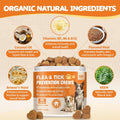 Flea and Tick Prevention for Dogs Chewables - Natural Dog Flea and Tick Treatment Chewable - Oral Flea Supplement for Do