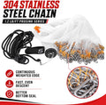 1.2 lb/ft Chain Cast Net, Throw Net with 304 Stainless Steel Chain Sinker