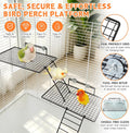 BNOSDM Stainless Steel Bird Cage Platform Climbing Ladder Parrot Perches