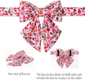 Lionet Paws Christmas Dog Collar with Sailor Bow, Cute Ho Christmas Tree Snowman Pink Dog Collar Bow Tie for Dogs, Small