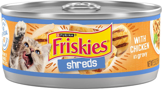Purina Friskies Shreds With Chicken in Wet Cat Food Gravy - (Pack of 24) 5.5 oz. Cans