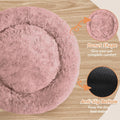 JOLLYVOGUE Calming Dog Bed Medium Size Dog, 31in Donut Washable Medium Pet Bed, Anti-Slip & Anti-Anxiety Fluffy Faux Fur