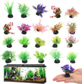 Ipetboom 40 Pack Mini Artificial Aquarium Plants for Small Fish Tanks