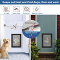 CEESC Large Dog Door for Pets Up to 80 lb, Weatherproof Pet Door for Cats and Dogs, Durable, Snap-in Closing Panel Included, Suitable for Interior and Exterior Doors (Large, Black)
