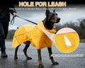 Skmeditec Dog Raincoat with Hood, Waterproof Puppy Rain Coat, Windproof Breathable Jacket with Mesh Lining, Outdoor Hiki