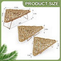 Nebulist Adjustable Bearded Dragon Hammock – Natural Seagrass Reptile Hammock with Collapsible Metal Legs – Lizard Hammo