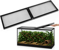 Landhoow 55 Gallon Aquarium Lid with Center Hinge, Fish Tank Screen
