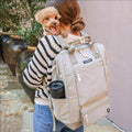 Cleverpup Ultimate Dog Travel Bundle Large 7-piece Bistro Box & Porter Dog Gear Backpack in Sand
